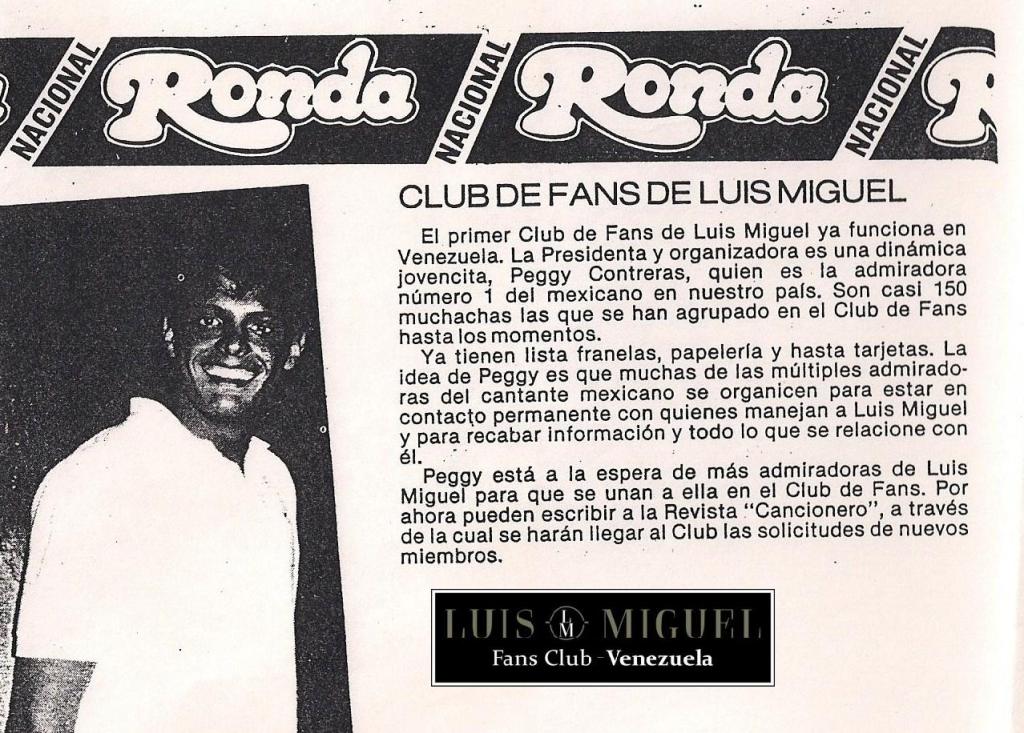 Reportaje Creación Club de fans oficial de Luis Miguel en Venezuela